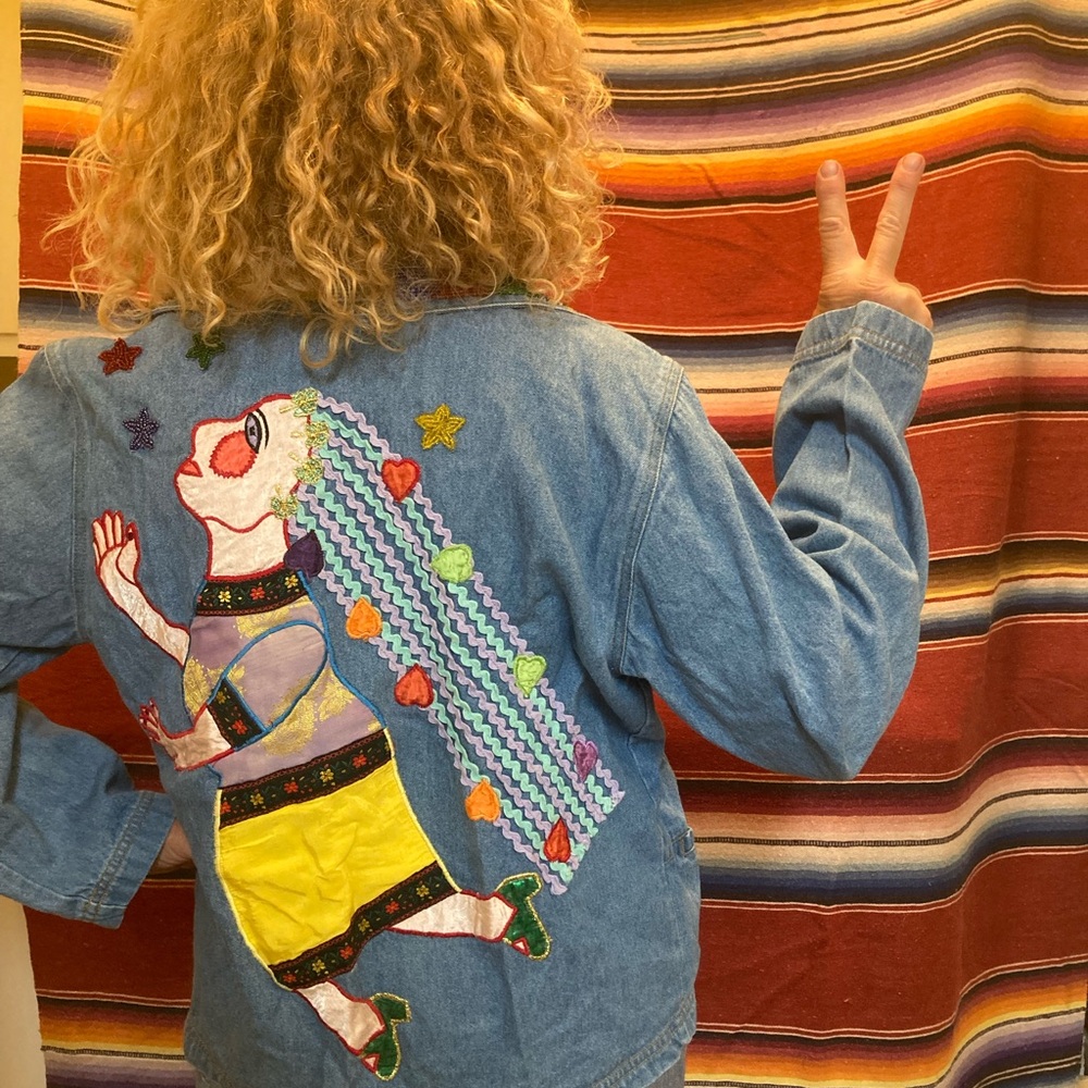 Chicos wild patchwork jacket